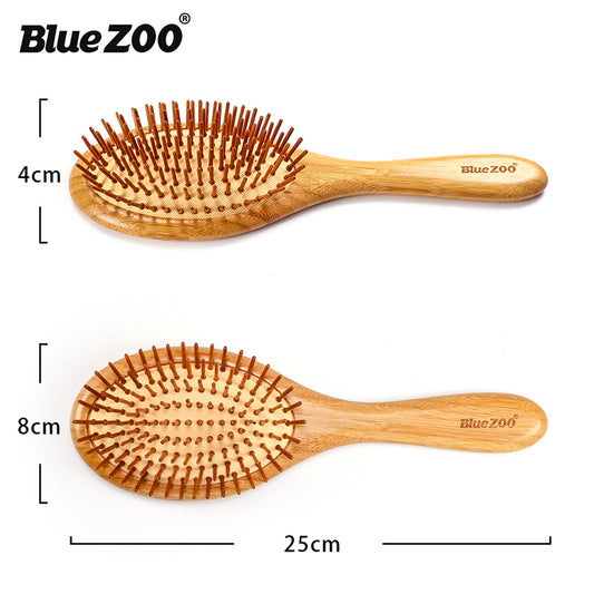 Pointed BlueZOO Massage Air Cushion Airbag Comb Bamboo Bristle Needle Comb Hairdressing Wood Comb